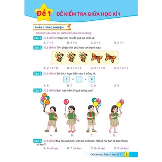 Sách -  Đề Kiểm Tra Toán 1 - Biên soạn theo CT GDPT mới - Kết Nối - ndbooks