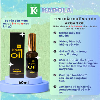 Tinh dầu dưỡng tóc KADOLA 60ml Phục hồi Tóc uốn, nhuộm, tóc hư tổn khô xơ giữ nếp, mượt tóc