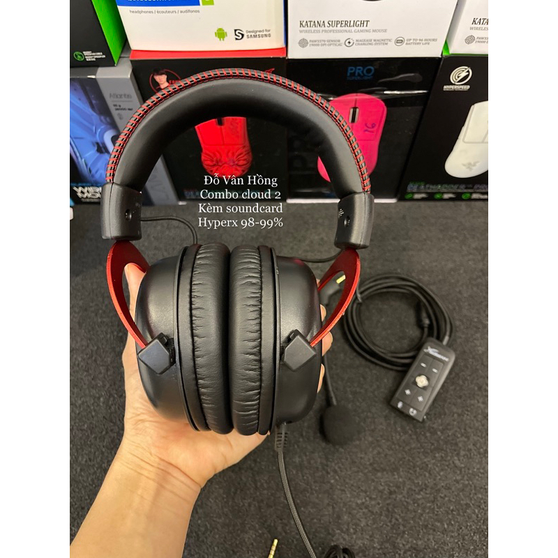 Tai nghe Gaming Hyperx Cloud 2 (cloud II)  kèm soundcard chuyên Gaming FPS | BigBuy360 - bigbuy360.vn