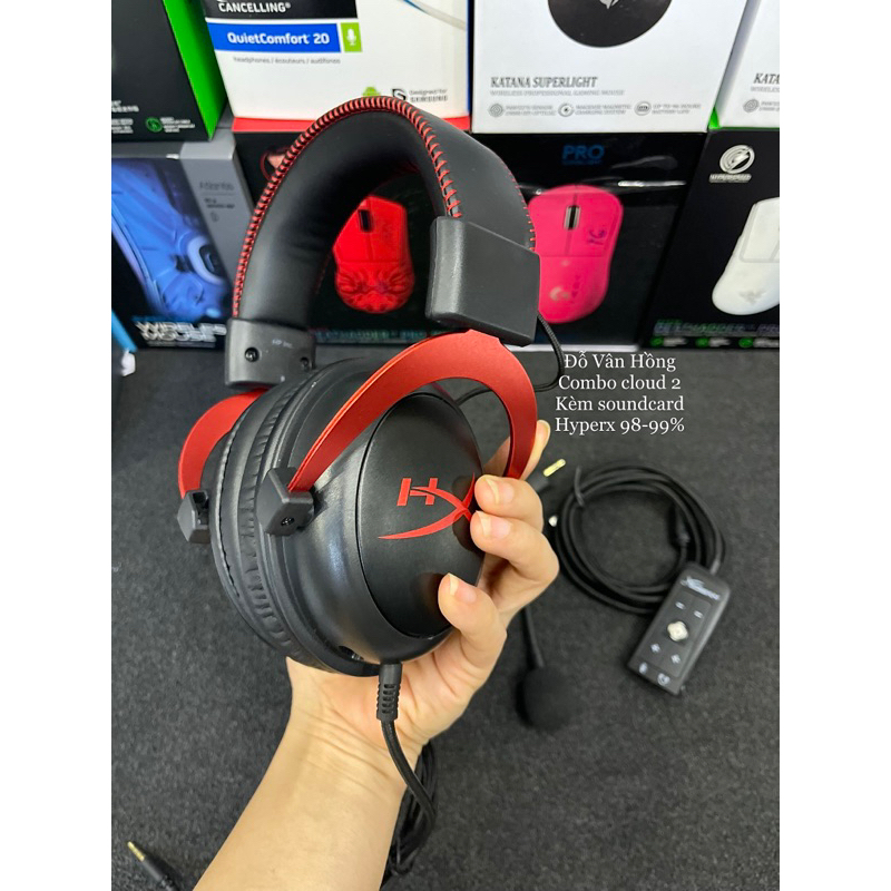 Tai nghe Gaming Hyperx Cloud 2 (cloud II)  kèm soundcard chuyên Gaming FPS | BigBuy360 - bigbuy360.vn
