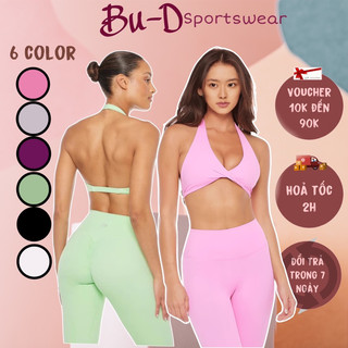 Áo Thể Thao Tập Gym,Yoga Nữ Thiết Kế Cổ Yếm Chất Poly Cao Cấp Thấm Hút Co Giãn Tốt (mã đb206)