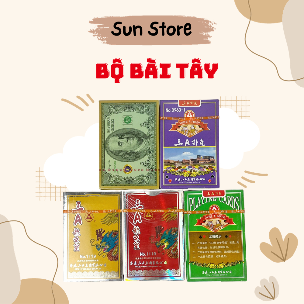 Bộ bài tây AAA tú lơ khơ 52 lá hàng siêu cấp vip ultra plus promax - Sun Store