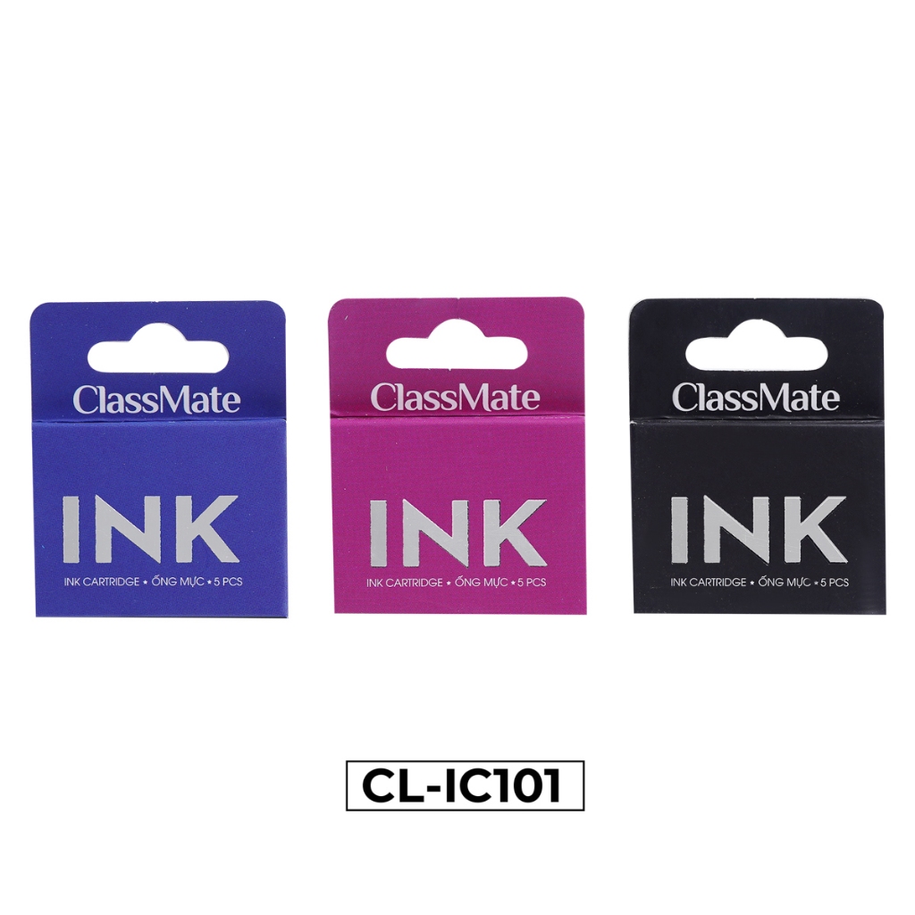 Vỉ Ống Mực Bút Máy CLASSMATE ICHI Ba Màu Xanh Đen Tím CL-IC101