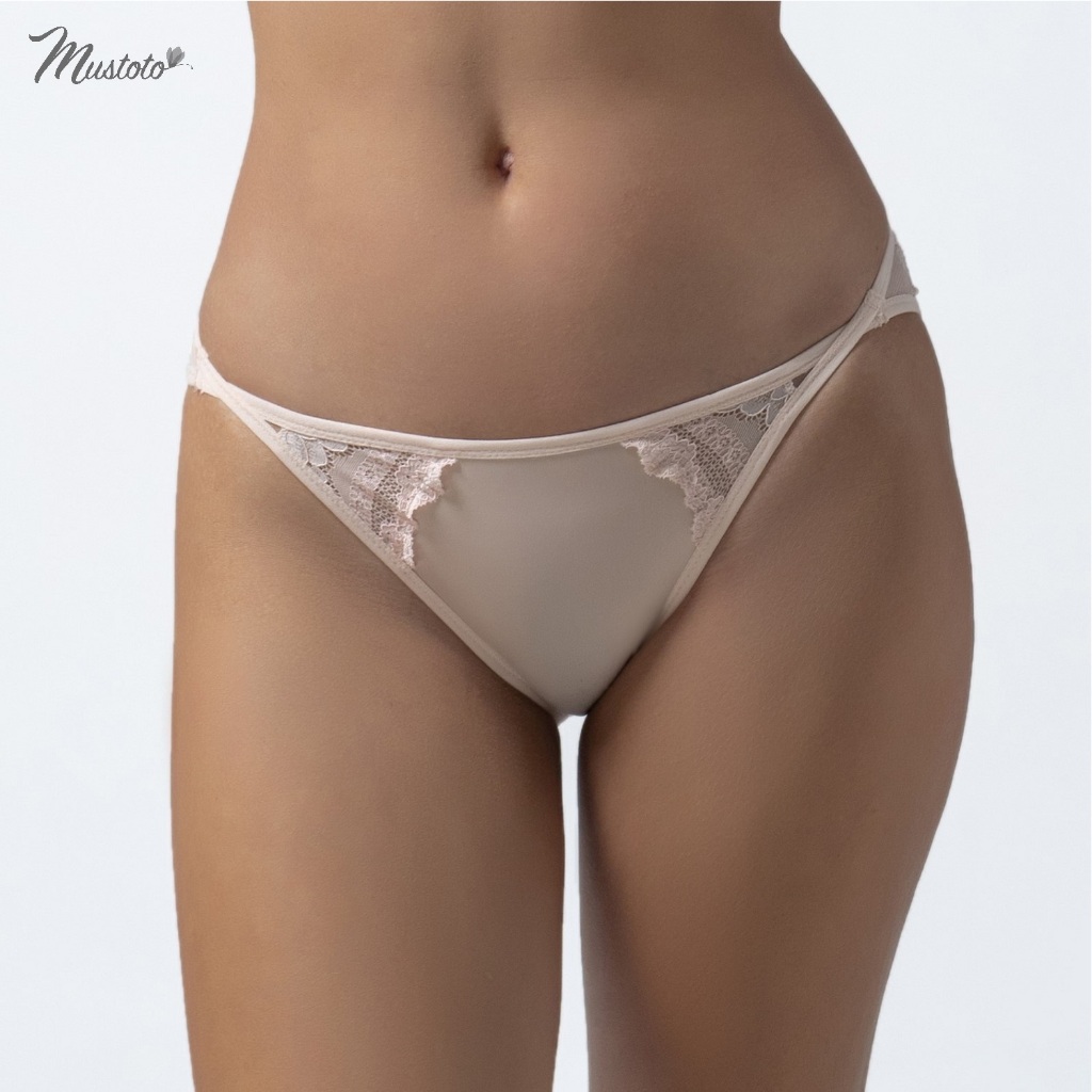 Ảnh Quần Lót Nữ Trơn Lưng Thấp Phối Ren Gợi Cảm Thoải Mái (Mustoto MQ38) 2