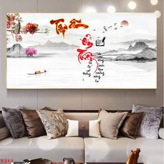 Tranh Chữ Thư Pháp Tri Ân Thầy Cô  - Tranh Laminate Tráng Gương Treo Tường 20/11