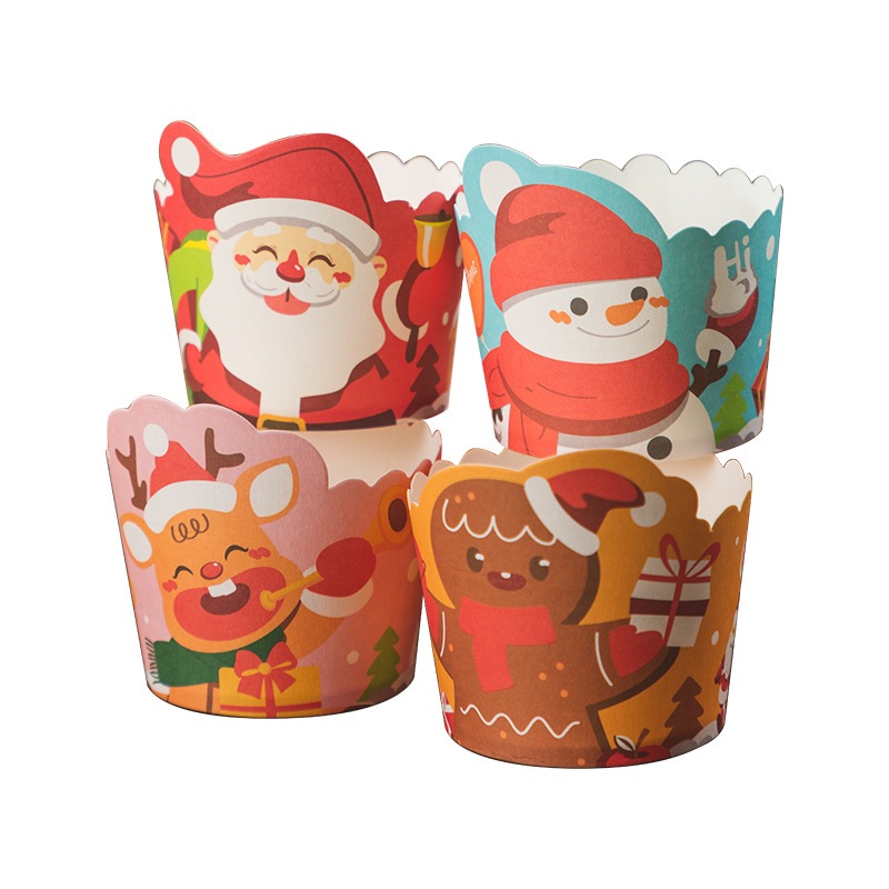 Hộp đựng bánh Cupcake 3 bánh Mẫu Giáng Sinh (CBTC)