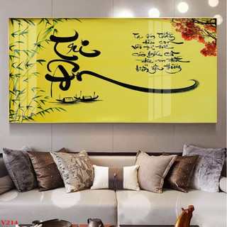 Tranh Chữ Thư Pháp Tri Ân Thầy Cô  - Tranh Laminate Tráng Gương Treo Tường 20/11 (50x100cm)