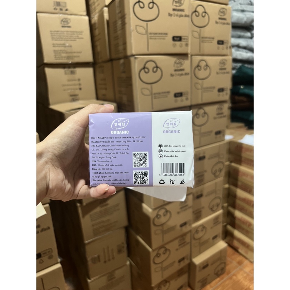 Thùng 30 gói giấy ăn Organic [ Rẻ Vô Địch ]. Hàng cao cấp  bảo vệ môi trường. AMIZIN
