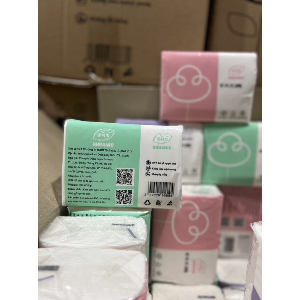 Thùng 30 gói giấy ăn Organic [ Rẻ Vô Địch ]. Hàng cao cấp  bảo vệ môi trường. AMIZIN
