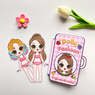 Vali thời trang mùa hè sôi động của Dolly - Búp bê giấy