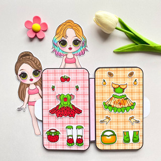 Vali thời trang mùa hè sôi động của Dolly - Búp bê giấy