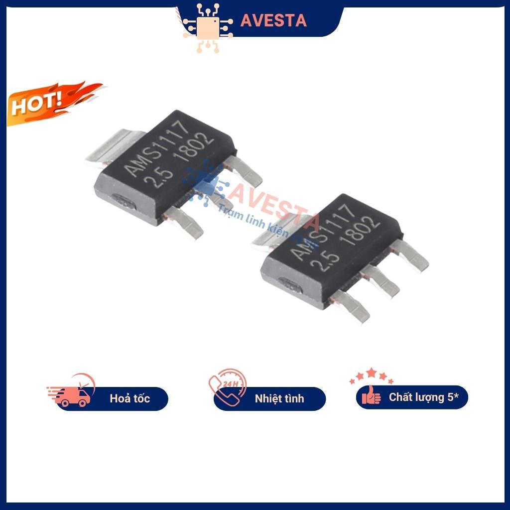 Ams1117 Ic Nguồn Ams1117 2 5v 1a Sot 223 Chất Lượng Cao Avesta Shopee Việt Nam