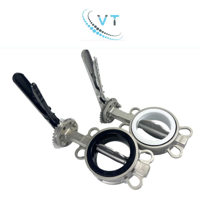 Van gạt inox 304  Seat PTFE DN50, DN65, DN80, DN100, DN125, DN150, DN200