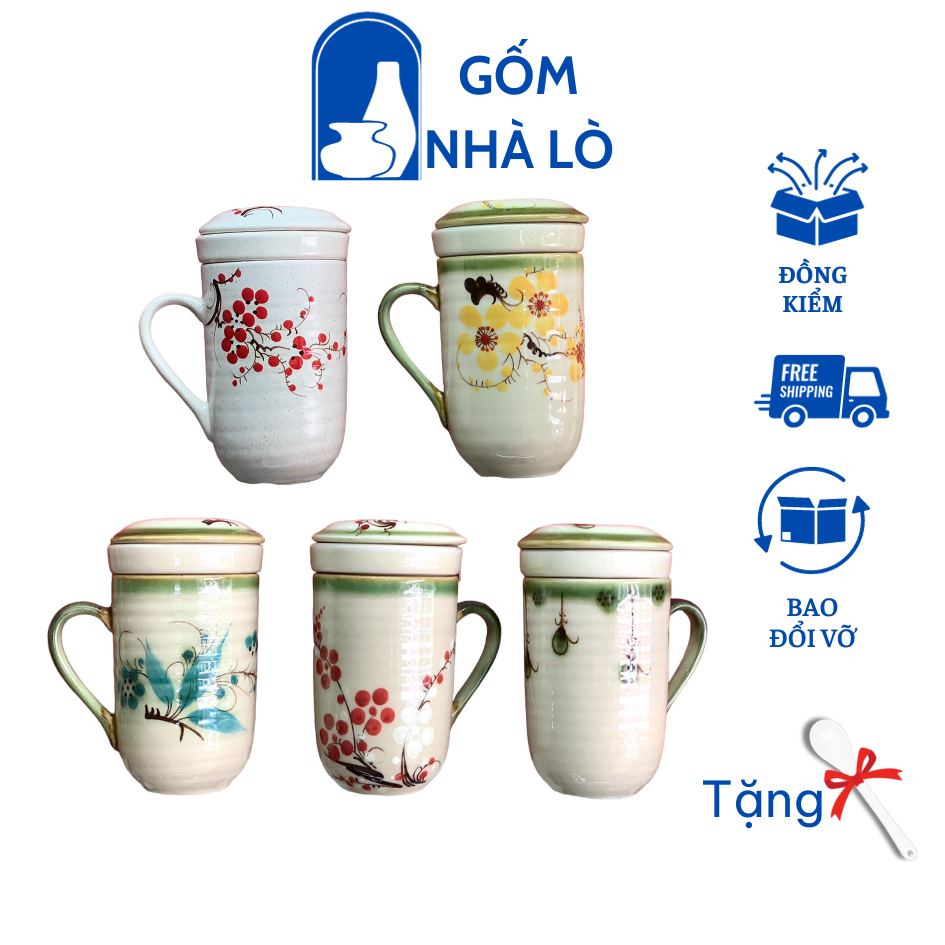 Cốc Lọc Trà, Cốc Uống Nước Gốm Sứ Bát Tràng, Cốc Sứ, Cốc Uống Nước Dung ...