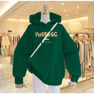 Áo hoodie nữ nam khoác nỉ form rộng KONOVA chất liệu nỉ bông ấm áp in chữ PURESO