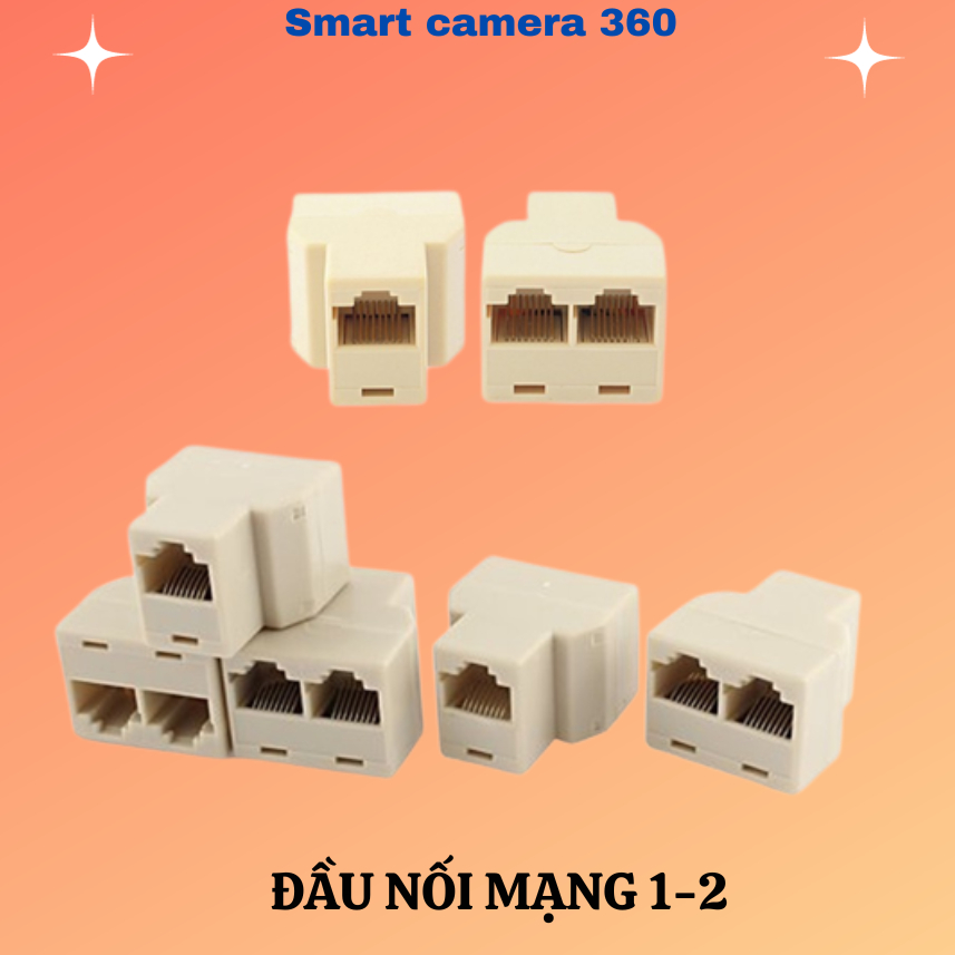 Đầu nối dài và chia dây cáp mạng Internet / LAN 1 ra 2 chuẩn RJ45 ...