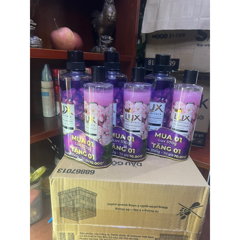 SỮA TẮM LUX TRẮNG DA 570g  tặng chai 350gr