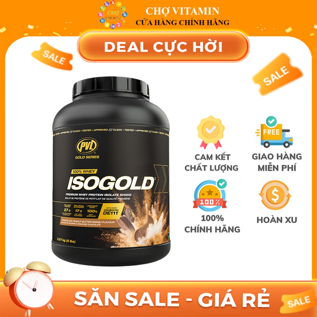 Sữa Tăng Cơ Cao Cấp Pvl Iso Gold Premium 100 Whey Protein Isolate