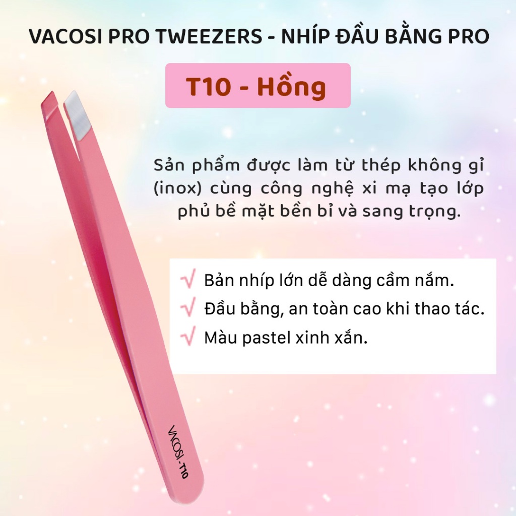 Nhíp Gắn Mi Giả Vacosi Hàn Quốc Siêu Bền Không Gỉ Nhiều Loại