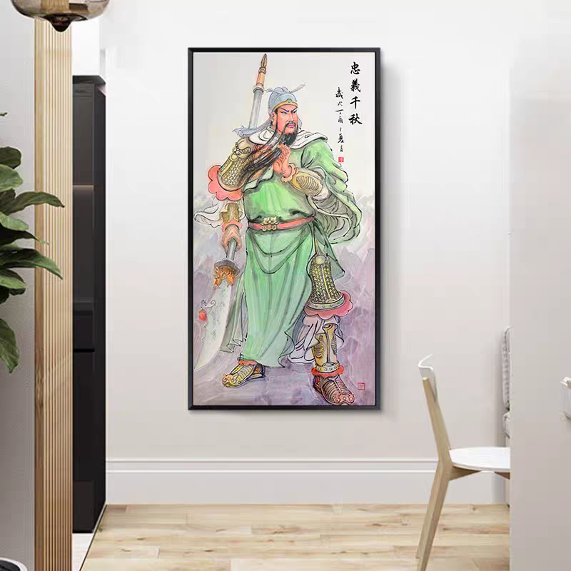 Tranh Tráng Gương Quan Công Treo Phòng Thờ, Phòng Khách, Cửa Hàng, Quà Tặng Doanh Nghiệp, Tân Gia