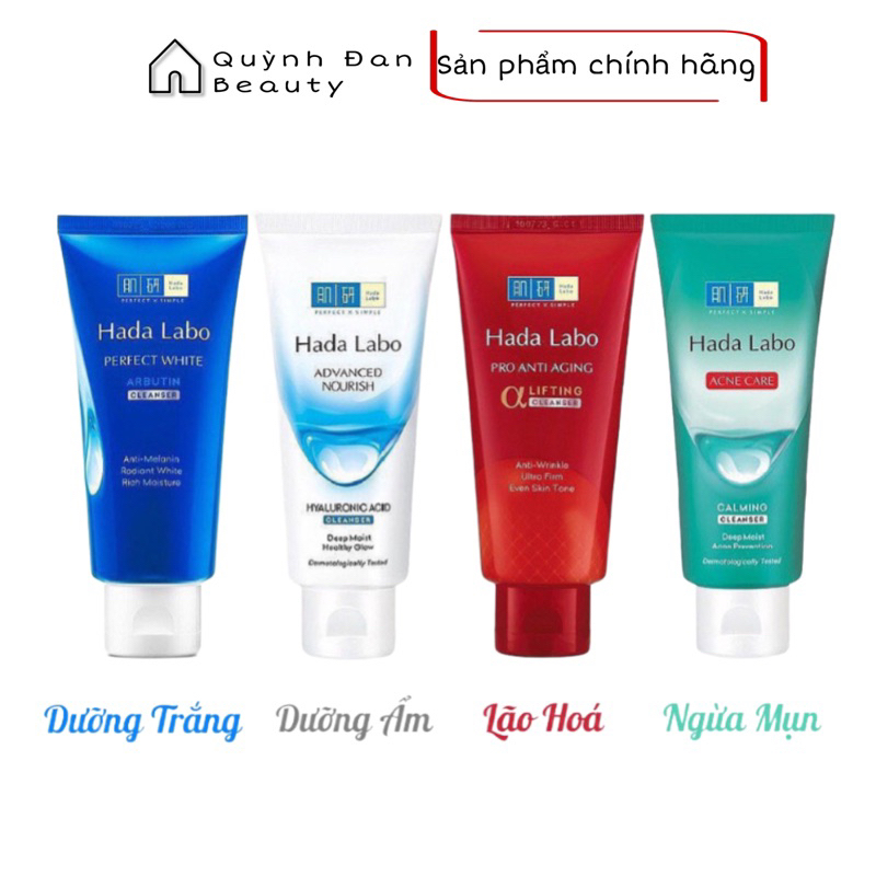 Sữa rửa mặt dưỡng ẩm tối ưu Hada Labo Advanced Nourish Cleanser 80g