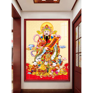 Tranh Tráng Gương Phúc - Lộc - Thọ May Mắn Treo Phòng Khách, Phòng Thờ, Quà Tặng Tân Gia