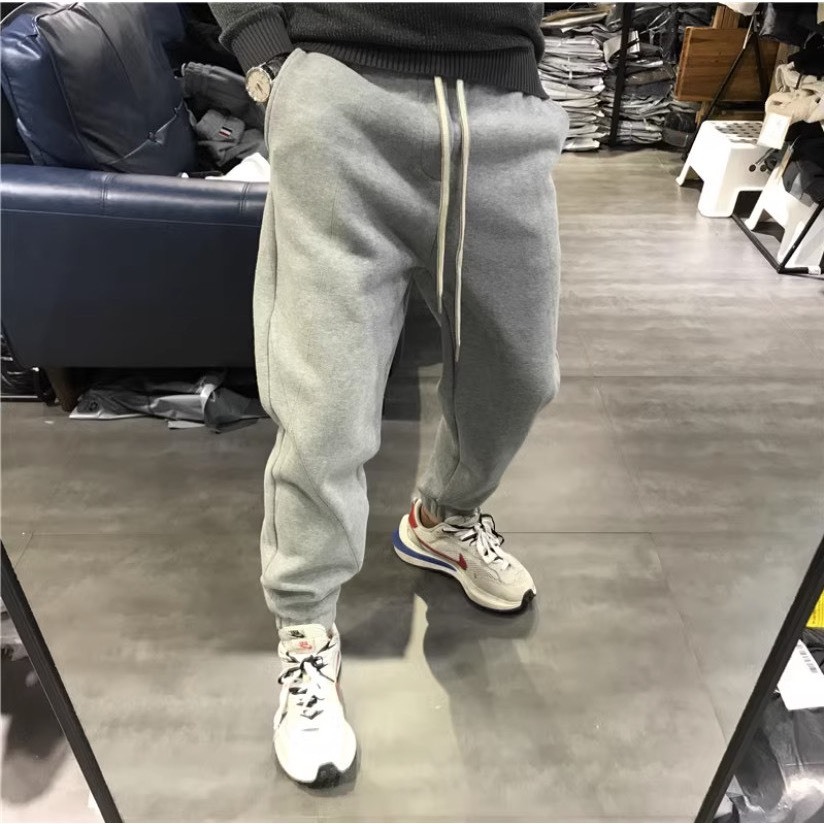 Quần Nỉ Thể Thao Jogger Trơn Sành Điệu, Chất Liệu Nỉ Ngoại Mềm Mịn Thấm Hút Mồ Hôi Cực Tốt - Quần Bo Ống Phối Gân Sịn