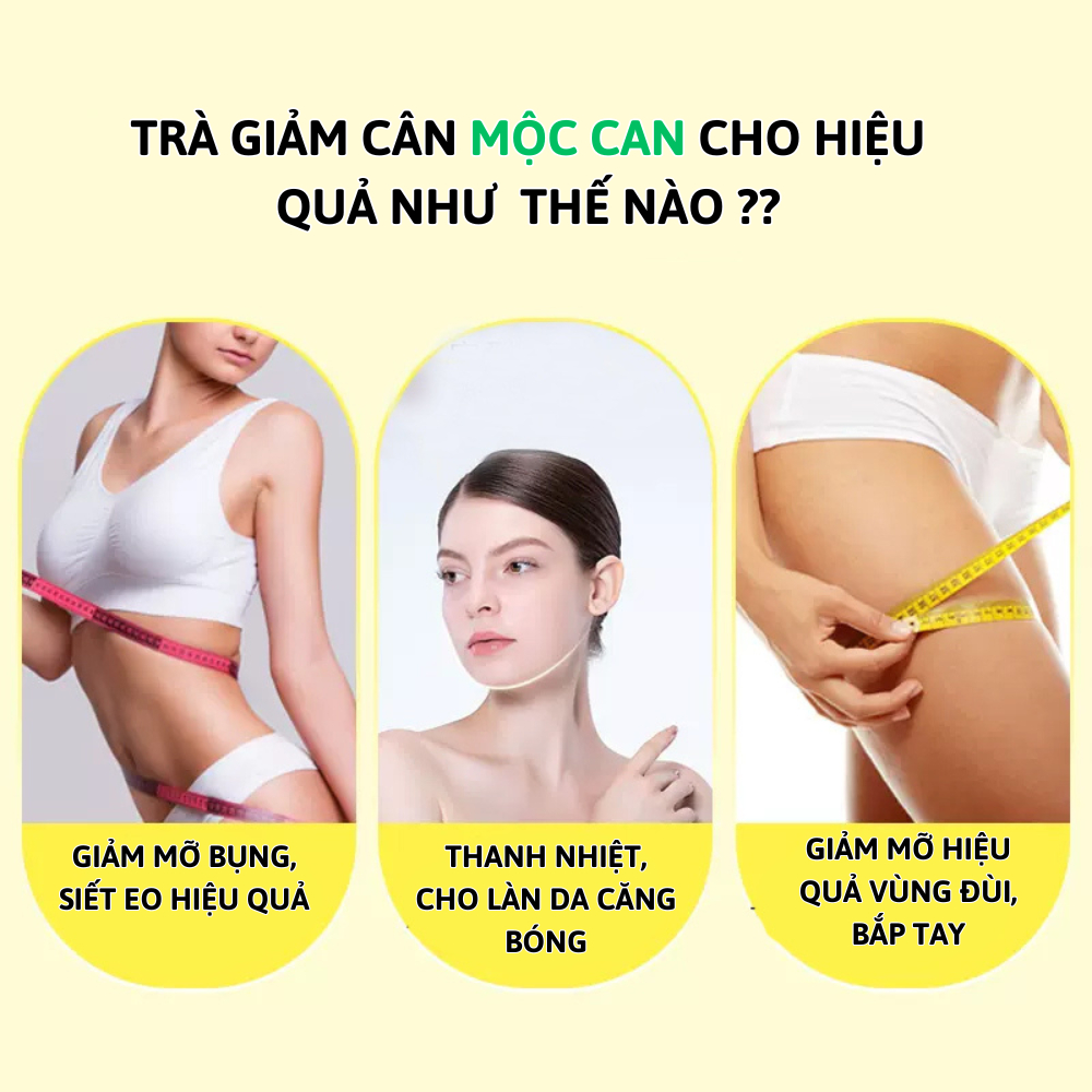 Trà giảm cân cấp tốc Mộc Can, tiêu mỡ giảm mỡ bụng sau sinh hộp 25 túi lọc