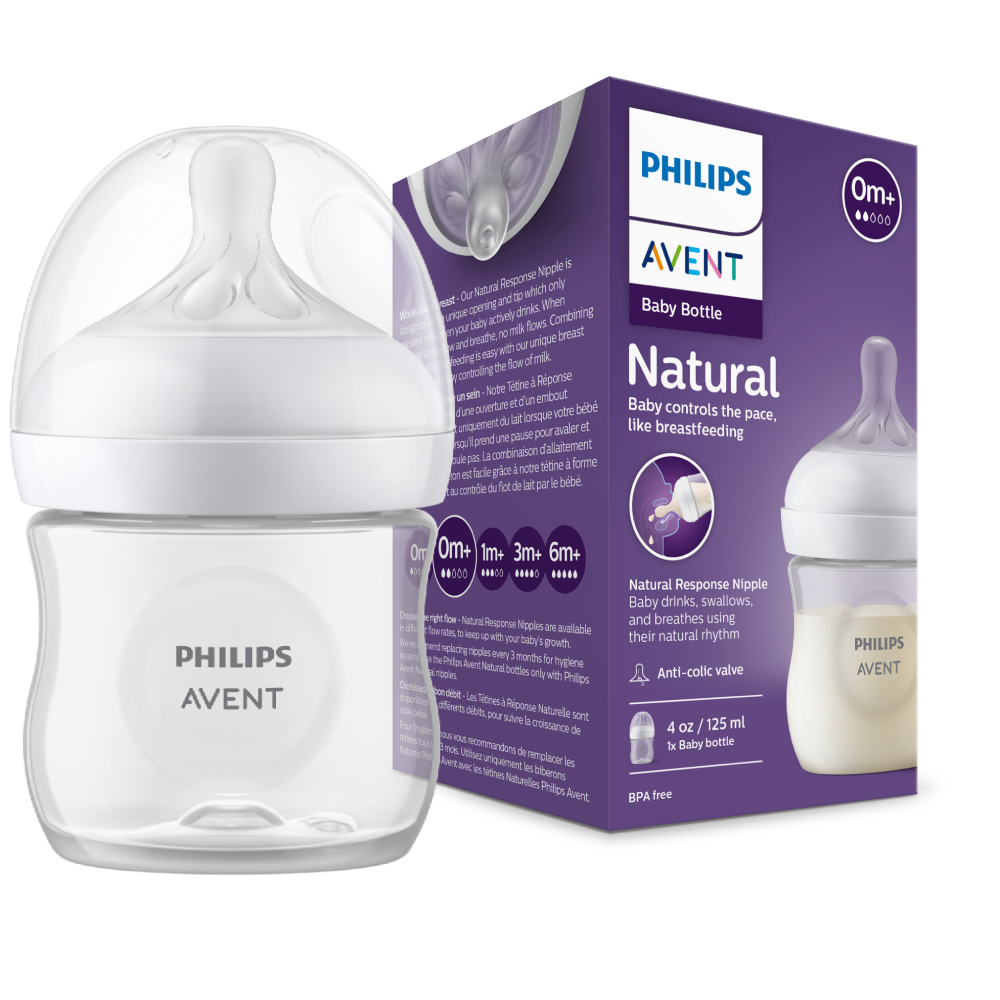 Ảnh Philips Avent Bình sữa mô phỏng tự nhiên 125ml mới (núm ty phản ứng tự nhiên) SCY900/01 3