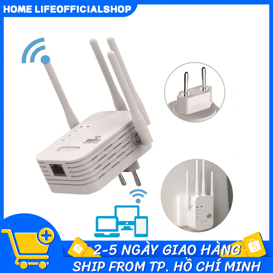 Kích Sóng Wifi 4 Râu Ăng Ten Phát Xuyên Tường Chuẩn N Tốc Độ 300mbps ...