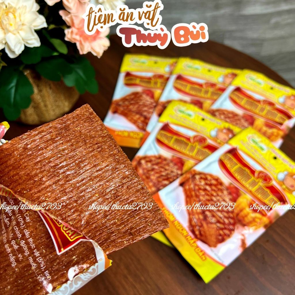 5 Gói Snack Bò Miếng Thơm Cay HOT 💯đồ ăn vặt Hằng Đại, Que Tăm Cay Cổng ...