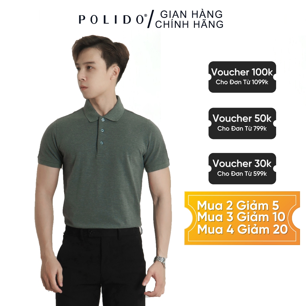 Áo Polo Nam Trơn Màu xanh rêu Chất Liệu Cotton Mềm Mịn Thoáng Mát Thời Trang Nam Hiện Đại Phong Cách Tối Giản Lịch Lãm