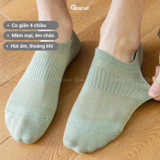 Combo 7 đôi tất lười nam chống tuột gót GOMAT, chất liệu cotton êm mềm mịn mát, cực êm chân - HAI-MIA-1401-CB7