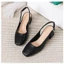 Giày cao gót 3 phân đế vuông kiểu dáng slingback chất liệu da lì êm mềm Annmodels -Min1004
