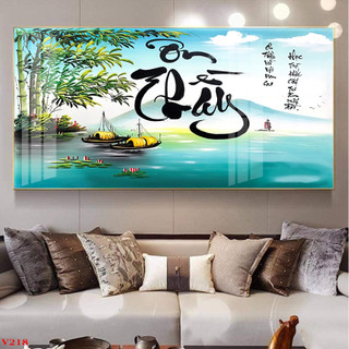 Tranh Chữ Thư Pháp Công Ơn Thầy Cô - Tranh Laminate Tráng Gương Treo Tường 20/11 (50x100cm)