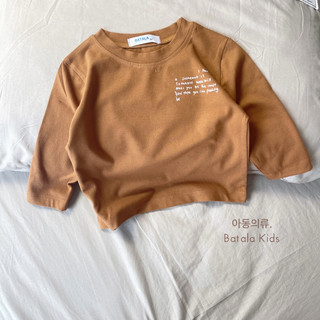 Áo thun dài tay cotton cho bé trai bé gái Batala Kids, áo phông cotton AOCHUMOI co giãn 4 chiều dáng rộng Hàn Quốc
