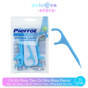 Chỉ Kẽ Răng PIERROT Giảm Hôi Miệng Loại Bỏ Thức Ăn Thừa Ở Kẽ Răng, Ngừa Bệnh Nha Chu, Tăm Chỉ Nha Khoa Flossers 30 Chiếc
