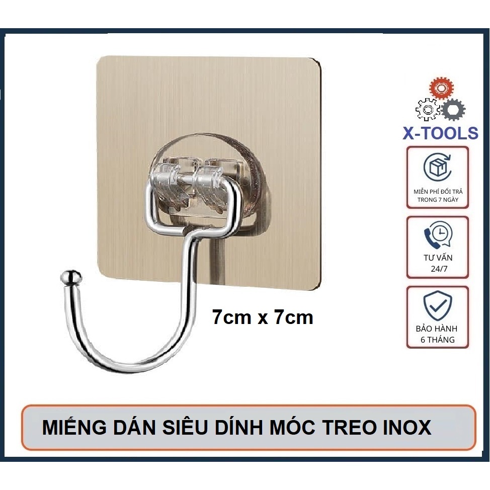 5 Móc Dán Inox Dán Tường Chịu Lực 10KG Siêu Dính, Móc Treo Đồ Nặng Dán ...