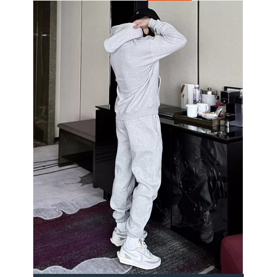 Bộ Nỉ Thể Thao Hoodie Phối Mũ Kèm Dây Rút Sành Điệu, Chất Liệu Nỉ Ngoại Mềm Mịn Thấm Hút Mồ Hôi Cực Tốt