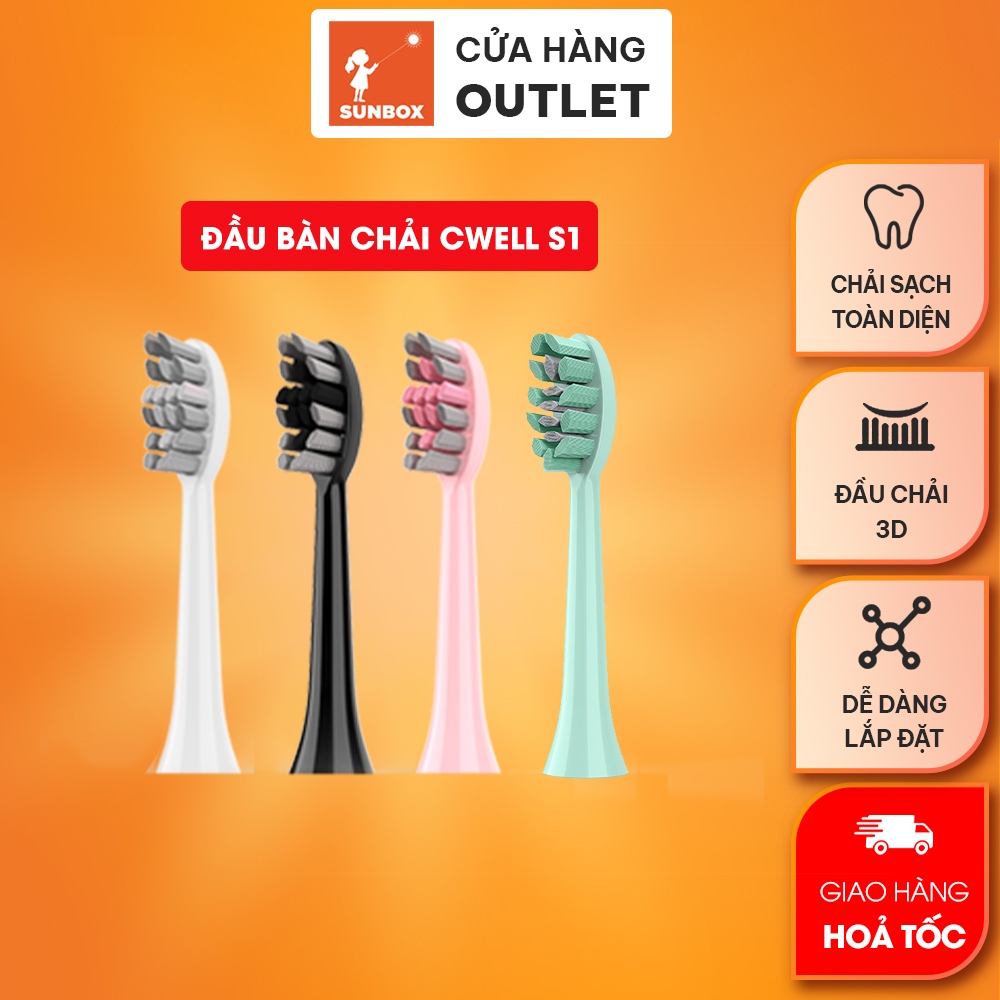 Combo 5 đầu bàn chải điện CWELL Sonic S1 chính hãng | Shopee Việt Nam