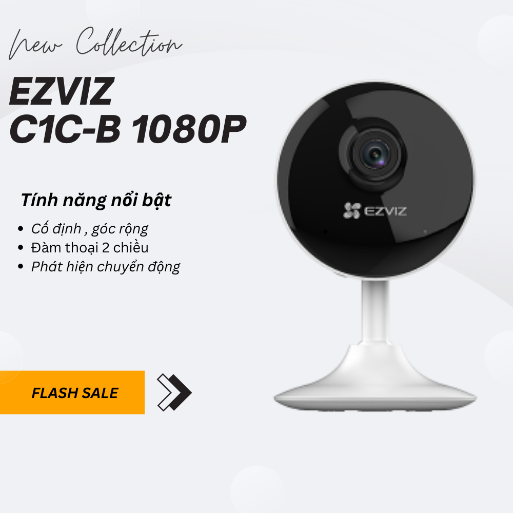 Ảnh Camera ip wifi cố định ezviz c1c-b 2MP 1080p - Góc nhìn rộng 130 độ- Chuẩn nén siêu cao H265 1