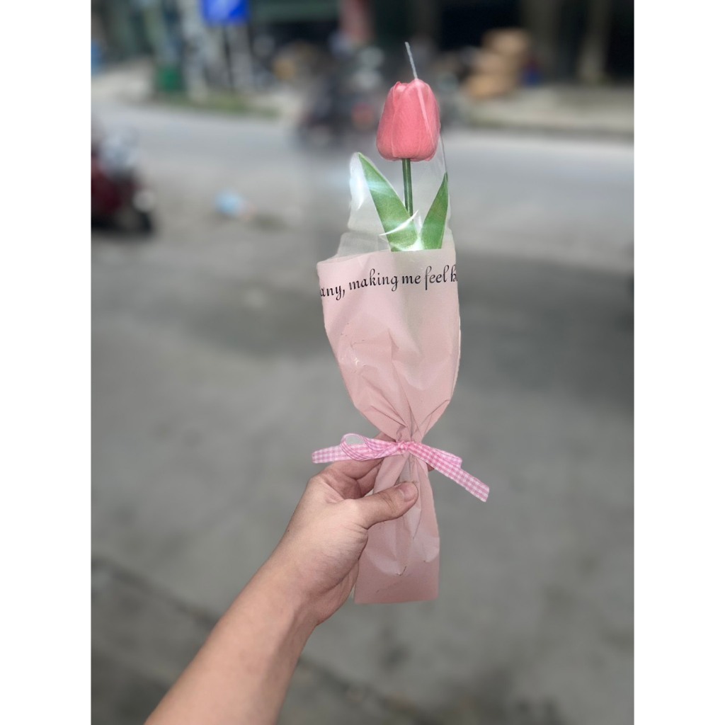 Hoa Sáp Giả Tulip Thơm Có Đèn Cao Cấp Hoa Trang Trí Sự Kiện Decor Làm Quà Tặng