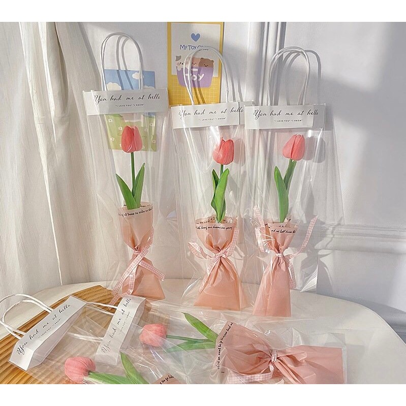 Hoa Sáp Giả Tulip Thơm Có Đèn Cao Cấp Hoa Trang Trí Sự Kiện Decor Làm Quà Tặng