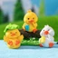 Set 4 vịt lá sen tí hon dễ thương trang trí bàn làm việc, tủ sách, quà tặng, tiểu cảnh