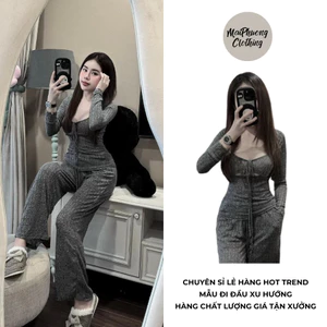 Sét nữ 💥 HÀNG LOẠI 1 💥 Bộ nữ chất len muối tiêu màu xám, freesize mẫu SETLENMUOITIEU. P361
