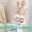 Khay, Giá úp bình sữa 9BABY có nắp đậy vệ sinh cho mẹ và bé màu xanh