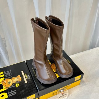 Giày Boot Da Trơn Mềm Mại Dáng Cao Cổ Sang Chảnh  Phong Cách Hàn Quốc Cho Bé Gái  (BOT01)