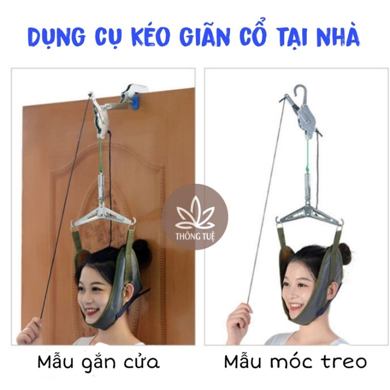 Dụng Cụ Kéo Giãn Đốt Sống Cổ - Đai Treo Kéo Giãn Cổ Gắn Cửa