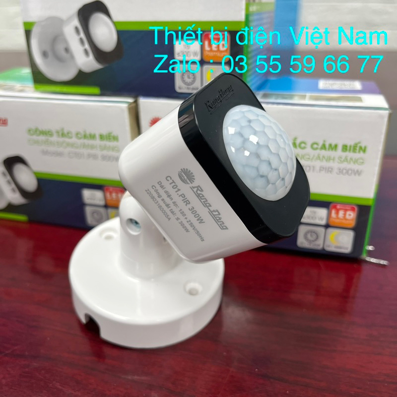Công tắc cảm biến chuyển động và ánh sáng Rạng Đông Model CT01.PIR