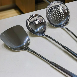 Dụng cụ nấu ăn Chokmen [C18] inox 316NDT, muôi canh cán dài, muôi lẩu, xẻng lật đồ ăn chắc khoẻ